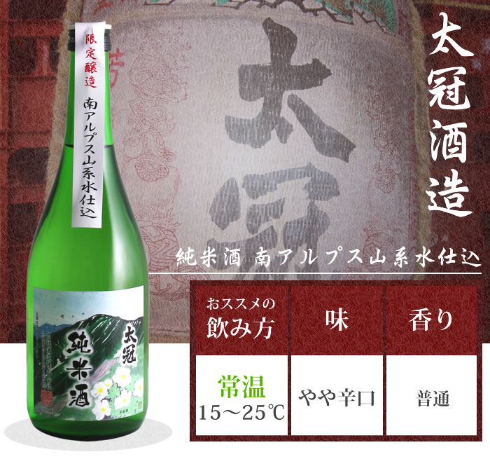 山梨 日本酒 地酒 太冠酒造