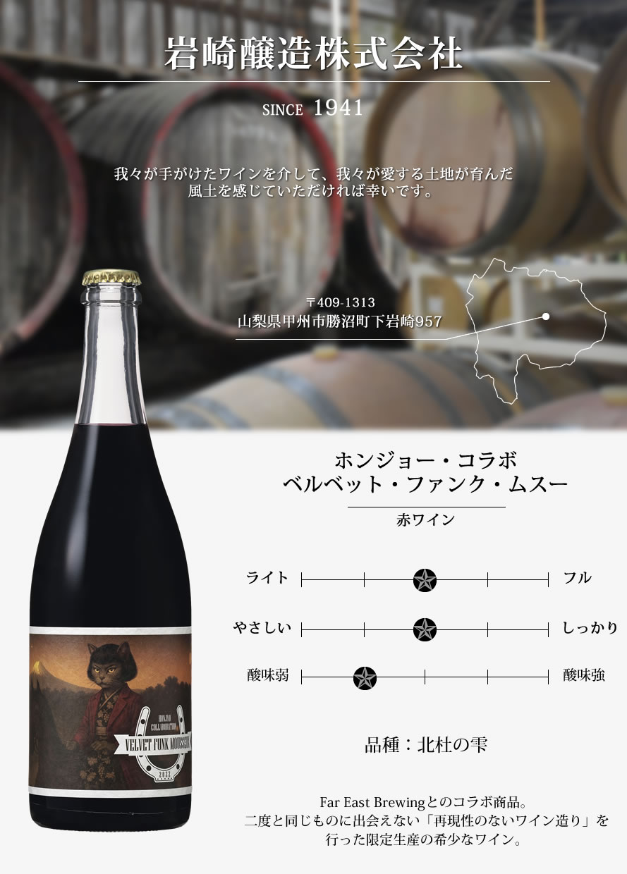 山梨ワイン 岩崎醸造 本醸ワイン ホンジョ―