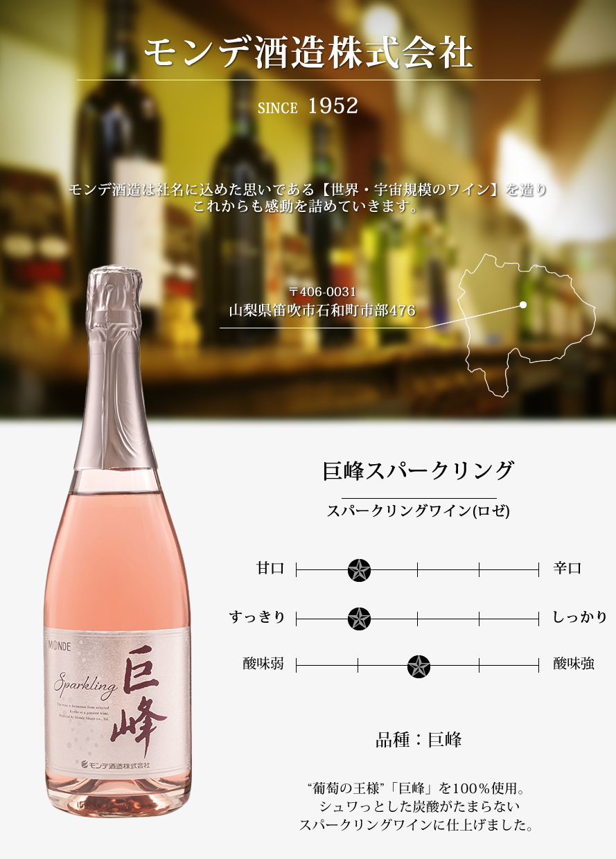 山梨ワイン モンデ酒造