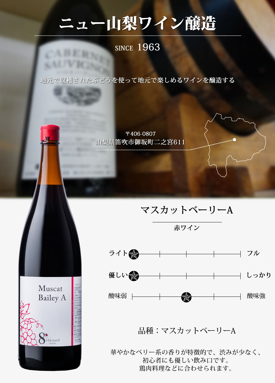 山梨ワイン ニュー山梨ワイン 8ヴィンヤード
